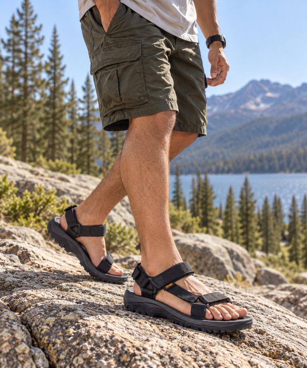 Teva Men’s Sport Sandals Size 11 Black Outdoor Trail Hiking Gorpcore 1019234